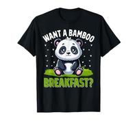 Panda Want A Bamboo Breakfast Cute Kawaii T-Shirt