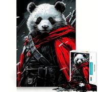 Panda Warrior Animal 1000 Piece Jigsaw Puzzle for Teenagers Memory Gain Soothing Fun Design Assembly Elegant Gift (50x75cm)