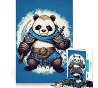 Panda Warrior Animal 1000 Piece Jigsaw Puzzles for Adults Jigsaw Fine Logic Toy Quiet Fun Neat Edge Memorable Gift (50x75cm)