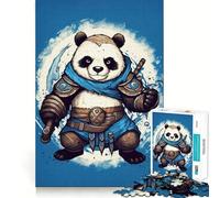 Panda Warrior Animal 1000 Pieces Jigsaw Puzzles for Adults Strong Logic Toy Relaxing Fun Clear Edge Memorable Gift (38x52cm)