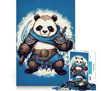 Panda Warrior Animal Puzzles for Teenagers 1000 Piece Strengthen Memory Tension Relief Smooth Edge Xmas Surprise (38x26cm)