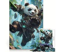 Panda Warrior Japan 1000 Piece Jigsaw Puzzles for Teenagers Jigsaw Reason Skill Toy Shared Fun Tight Cut Wall Art Decor (38x26cm)