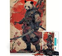 Panda Warrior Japan 1000 Pieces Jigsaw Puzzles for Adults Clear Logic Toy Relaxing Fun Perfect Cut Elegant Gift (50x75cm)