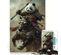 Panda Warrior Japan 1000 Pieces Jigsaw Puzzles for Adults Clear Logic Toy Relaxing Fun Perfect Cut Elegant Gift (38x26cm)