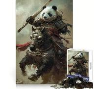 Panda Warrior Japan Adult Jigsaw Puzzles 1000 Pieces Mind Exercise Toy Calming Play Design Assembly Amazing Present (38x52cm)