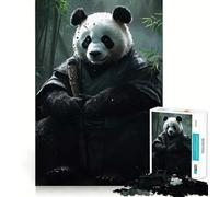 Panda Warrior Jigsaw Puzzles for Adults 1000 Pieces Mind Skill Toy Slow Enjoy Design Assembly Lovely Gift (38x26cm)