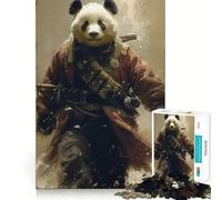 Panda Warrior Samurai 1000 Pieces Jigsaw Puzzles for Adults Clear Logic Toy Relaxing Fun Perfect Cut Elegant Gift (38x26cm)