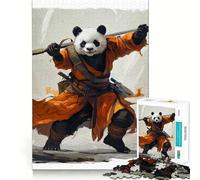 Panda Warrior with Sword 1000 Piece Jigsaw Puzzles for Teenagers Jigsaw Mind Puzzle Tension Relief Art Assembly Premium Gift (38x52cm)