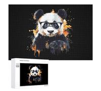 Panda Watercolor Funny Jigsaw Puzzles Wooden Picture Puzzle for Adults Home Decors Gift