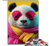 Panda Wearing A Scarf 1000 Piece Jigsaw Puzzles for Teenagers, Fun Games Wall Decoration Unique Birthday And Xmas Gifts (26x38cm)
