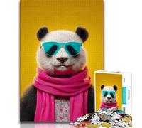 Panda Wearing A Scarf 1000 Piece Jigsaw Puzzles for Teenagers Gifts,for Educational Game Challenge Toy Unique Home Decor And Gifts (50x75cm)