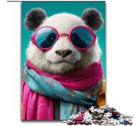 Panda Wearing A Scarf Jigsaws 1000 Pieces for Teenagers, Educational Games Home Decoration Deal As Gifts for The Whole Family (50x75cm)