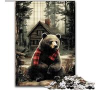 Panda Wearing Scarf 1000 Piece Jigsaw Puzzles for Adults Gifts, Challenging Game Gifts for Is Ideal As A Gift for The Whole Family 26x38cm