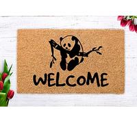 Panda Welcome Mat,Cute Welcome Doormat,Panda Gifts,Panda Cute Doormat,Resist Dirt and Absorbent Entrance Mat,Housewarming Gift,Front Porch Decor Panda,Panda Mat 30x18 Inch
