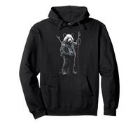 Panda Wildlife Japanese Forest Animal Lover Kawaii Motif Pullover Hoodie