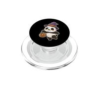 Panda Witch with Pumpkin Pail PopSockets PopGrip for MagSafe