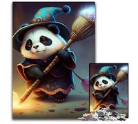 Panda WitchJigsawPuzzle 1000 Pieces for Adults Paper Jigsaw for Birthdays Holidays Best for Christmas 1000 PCS(38x26cm)