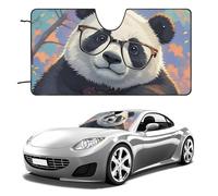 Panda with A Tilted Head Car Windshield Sun Shade Keep Car Interior Cool 51"x28" Folding Front Window Sun Shade, Heat Shield for SUV, Truck, Blocks UV