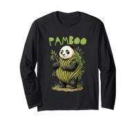 Panda with Bamboo Funny Long Sleeve T-Shirt