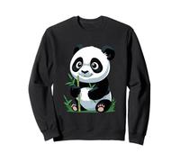Panda with Bamboo Illustration Sweatshirt