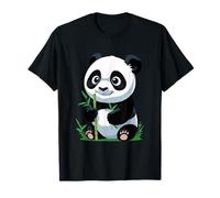 Panda with Bamboo Illustration T-Shirt
