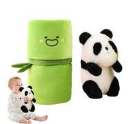 Panda with Bamboos Plush | Cute Cartoon Super Soft Plush Doll | Exquisite Comfortable Kids Sleeping Companion Stuffed Animal for Girls Boys Bedtime