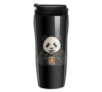 Panda with Coffee Portable Coffee Cups Insulated Mug Water Tumbler with Lid Sealed for Hot Cold Drinks 350ml