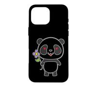 Panda with Flower Case for iPhone 16 Pro Max