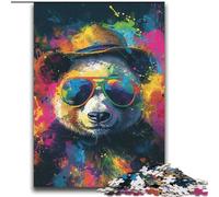 Panda with Hat Jigsaw Puzzles for Adults 2000, Family Fun Games Fun at Home Activities, Birthday Present, Travel Gifts (70x100cm)