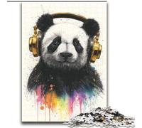 Panda with Headphones 2000 Piece Jigsaw Puzzle for Adults Teens, Art Interesting Stress Reduction Wishlist with Santa Claus for Age 14 (70x100cm)