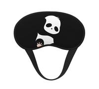 Panda with His Head Tilted Premium Eye Mask â€“ Soft Satin Sleep Mask with Full-Print Front Design, 100% Polyester Shade Eye Cover for Travel, Meditation, Yoga & Night Rest