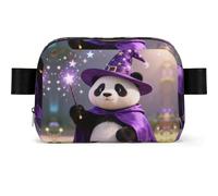 Panda Wizard Magic Waterproof Waist Bag for Men Women-Adjustable Bum Bag for Travel, Lightweight Crossbody Chest Bag for Running Gym