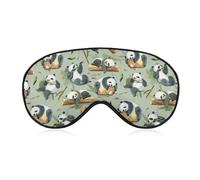 Panda Wood Bamboo Eye Sleep Mask,Super Soft Eye Masks with Adjustable Strap,Ultimate Sleeping Aid,Blindfold,Relax & Relieve Your Fatigue,Puffy Eyes