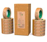 Pandabode Paper Packing Tape 24mm x 50m Strong, Sticky, Recyclable Brown Kraft Paper | 1/3/6/12 Eco Essentials for Parcel Packaging, Moving and Multi-use | 50 Metre Rolls (12)