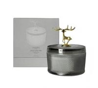Pandachilla Aroma Candle Aromatherapy Deer Antlers Hammer Pattern Glass Burn time 50h (Sandalwood)