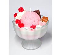 Pandachilla Aroma Candle Ice Cream Style Nature Fragrance Cute Decoration Scented Candle (Vanilla & Raspberry)