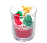 Pandachilla Aroma Candle Soy Wax Cute Decoration Handmade Dessert Cream Flavor Soft Smell Burn time 40h (Little Bear Cup)