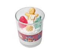 Pandachilla Aroma Candle Soy Wax Cute Decoration Handmade Dessert Cream Flavor Soft Smell Burn time 40h (Gingerbread Men Biscuits)