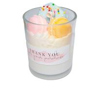 Pandachilla Aroma Candle Soy Wax Cute Decoration Handmade Dessert Cream Flavor Soft Smell Burn time 40h (Macaron)