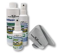 Pandacleaner® Set 400 ml spectacle cleaner 50 ml spray for travelling + 100 ml for home + 250 ml refill bottle, without alcohol, anti-fog, streak-free; also for displays, monitors, visors