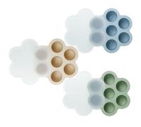PandaEar 3 Pack Silicone Baby Food Freezer Tray with Lids, Ice Cube Trays for Freezer, Weaning Freezer Tray for Baby Food, Silicone Ice Trays Baby Food Storage Container Tray (Blue/Green/Carnation)