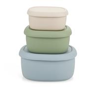 PandaEar 3 Pack Silicone Food Storage Containers with Lids, Reusable Nesting Lunch Bento Box Set, BPA Free, Leakproof, Microwave Freezer Safe (6.7oz, 10oz, 20oz)