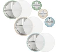 PandaEar 3 Pack Stainless Steel Baby Suction Plates with Lid, Non-Slip Child Food Plate with Silicone Sleeve for Kids Toddlers Infants, Unbreakable & Mess Free (Blue Green Brown)