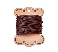 Pandahall 10 Meters 1.5mm Round Cowhide Leather Jewelry Beading Cord for Bracelet Necklace Craft Making (SaddleBrown)