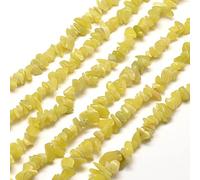 PandaHall 10 Strands Natural Lemon Jade Chip Beads 5-8mm Crushed Irregular Chips Stone Beads Natural Stone Healing Crystal Loose Beads for Jewelry Making Necklace Bracelet Ring