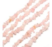 PandaHall 10 Strands Natural Rose Quartz Chip Beads 5-8mm Crushed Irregular Chips Stone Beads Natural Stone Healing Crystal Loose Beads for Jewelry Making Necklace Bracelet Ring