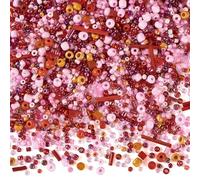 PandaHall 100g Glass Bugle Seed Beads Long Tube Beads Small Craft Pony Seed Beads for Embroidery Necklace Bracelet Earring Jewelry Making