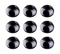 PandaHall 100pcs Large Hole Black Glass European Beads 15x10mm Rondelle Spacer Loose Beads Fit European Snake Chain Charm Bracelets