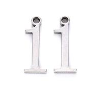 Pandahall 100Pcs Number.1 Stainless Steel Charms 15x5.5x1.5mm Arabic Numerals Pendants for DIY Jewelry Making