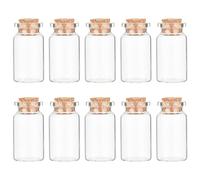 PandaHall 10pcs 10MLMini Glass Jars Bottles with Cork Stoppers Spell Potion Bottles Christmas Gifts Bottle for DIY Arts Crafts Decoration, Weddings Favors, Wish Jewellery Storage 22x40mm(0.34oz)